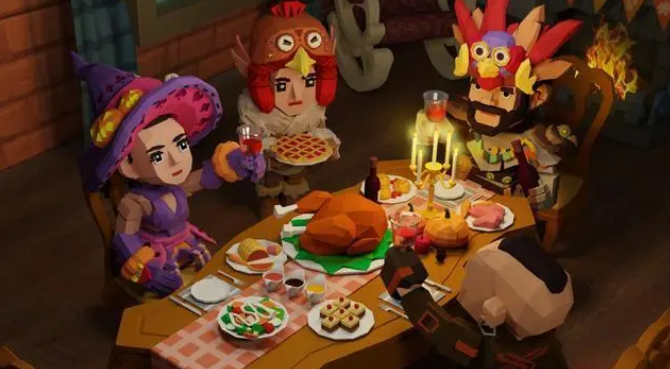 Steam秋季特卖游戏推荐，《方块方舟》玩家办晚宴准备丰盛菜肴